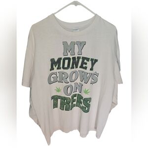 White and Green Graphic Kids T-Shirt
